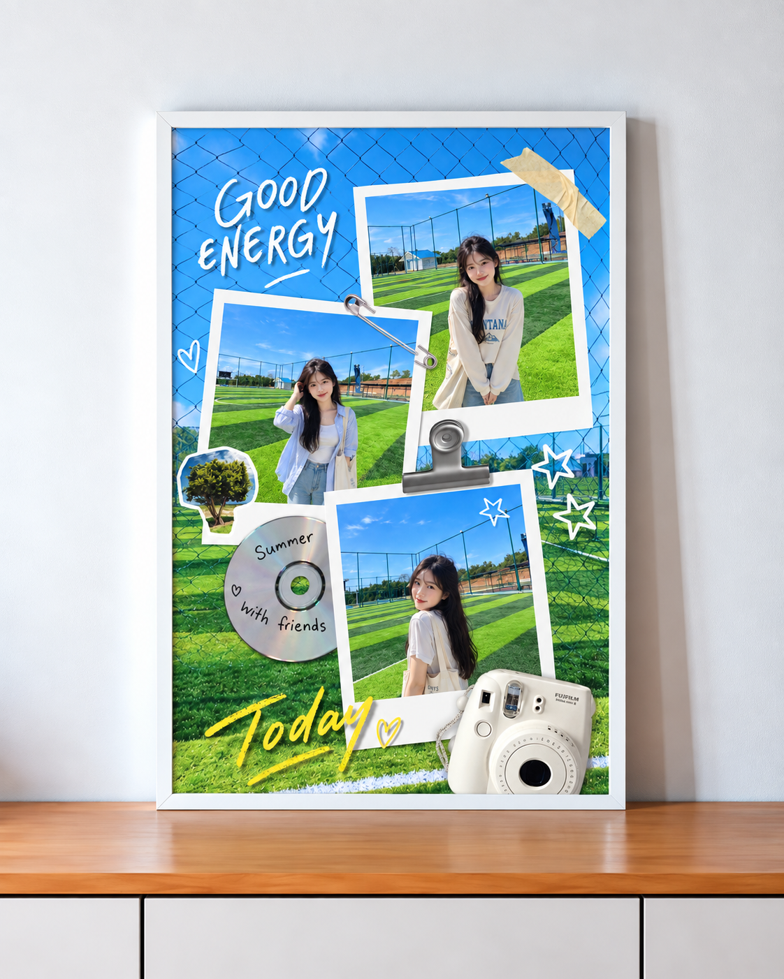 Custom Korean Style Collage picture Poster with Frame