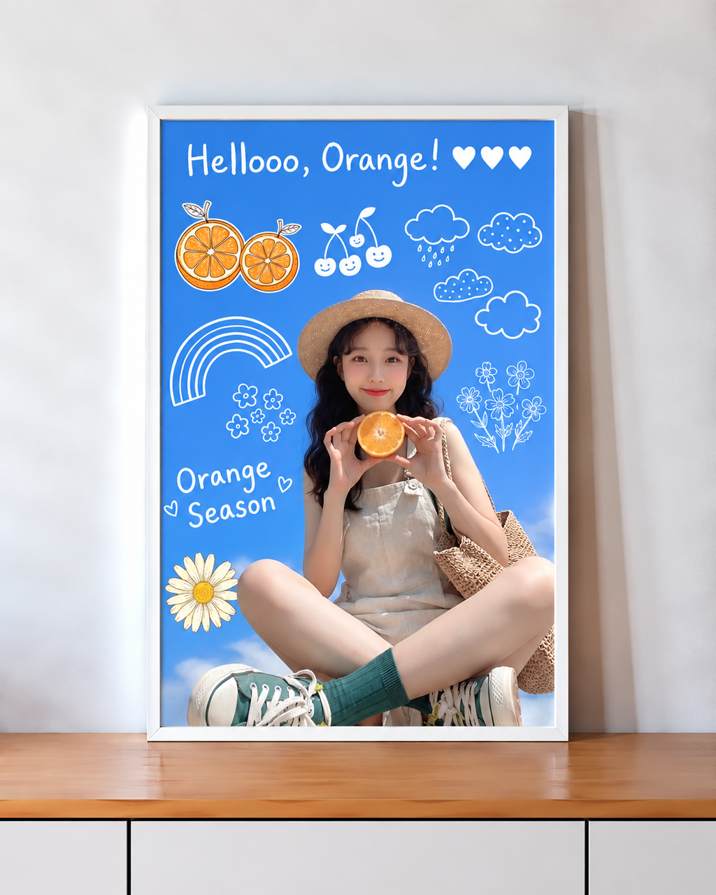 Custom Handrawn Picture Edit Poster with Frame