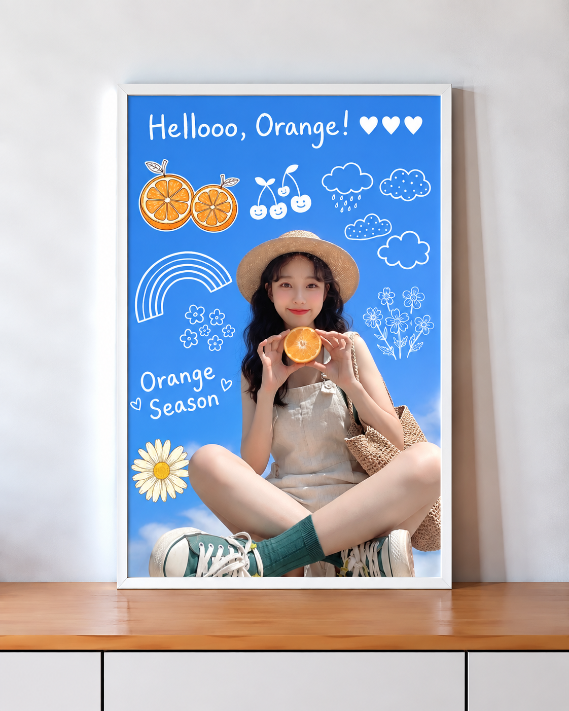 Custom Handrawn Picture Edit Poster with Frame