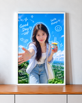 Custom Handrawn Picture Edit Poster with Frame